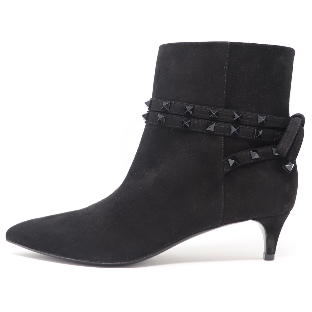 Brand New 8 Valentino Garavani Rockstud Flair Suede Booties - Picture 9 of 12